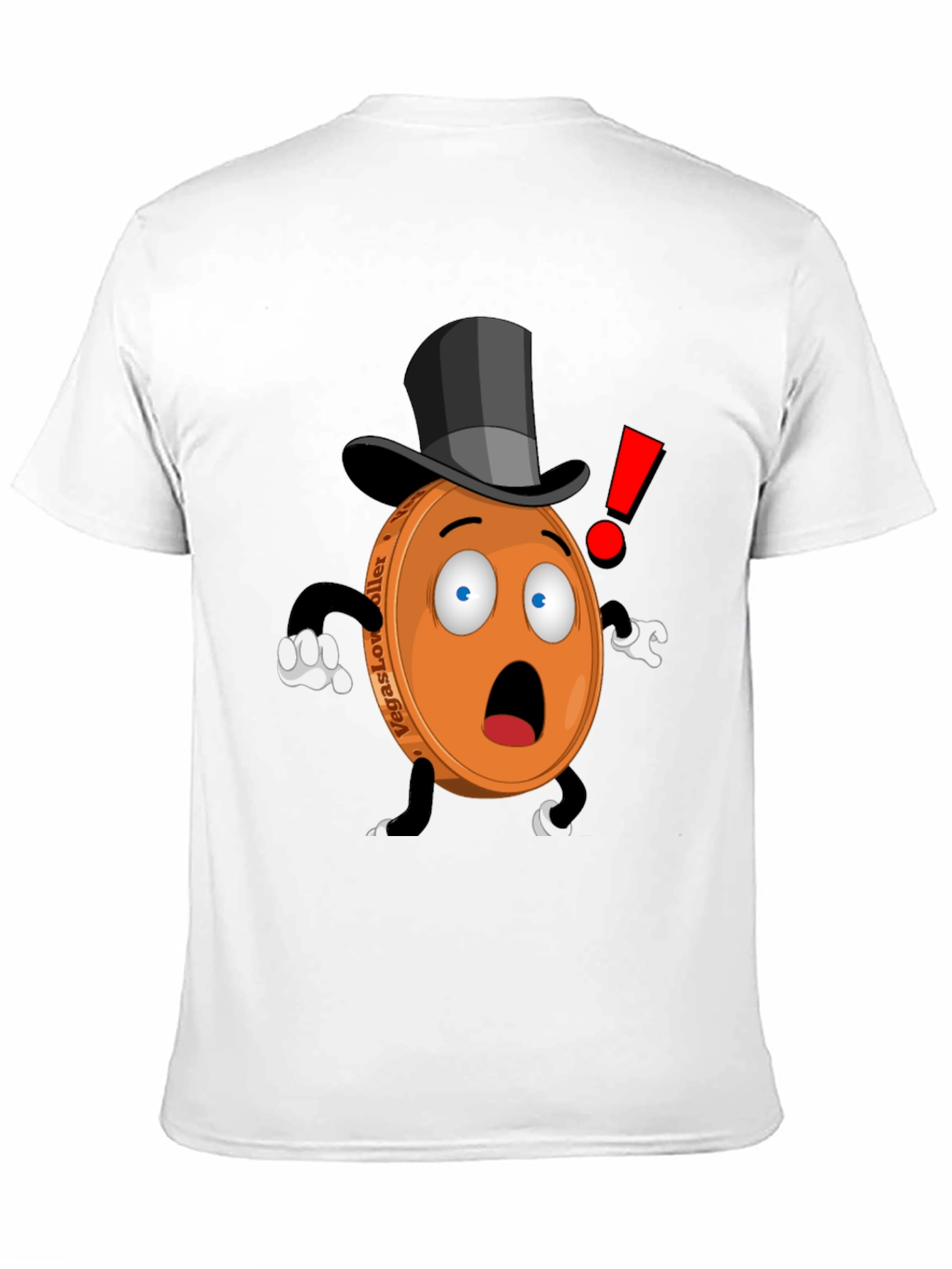 Novelty Cartoon Coin T-Shirt - Black