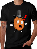 Novelty Cartoon Coin T-Shirt - Black