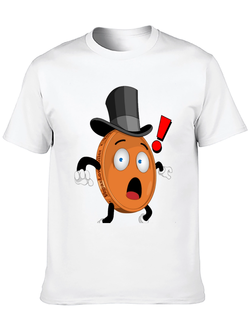 Novelty Cartoon Coin T-Shirt - Black