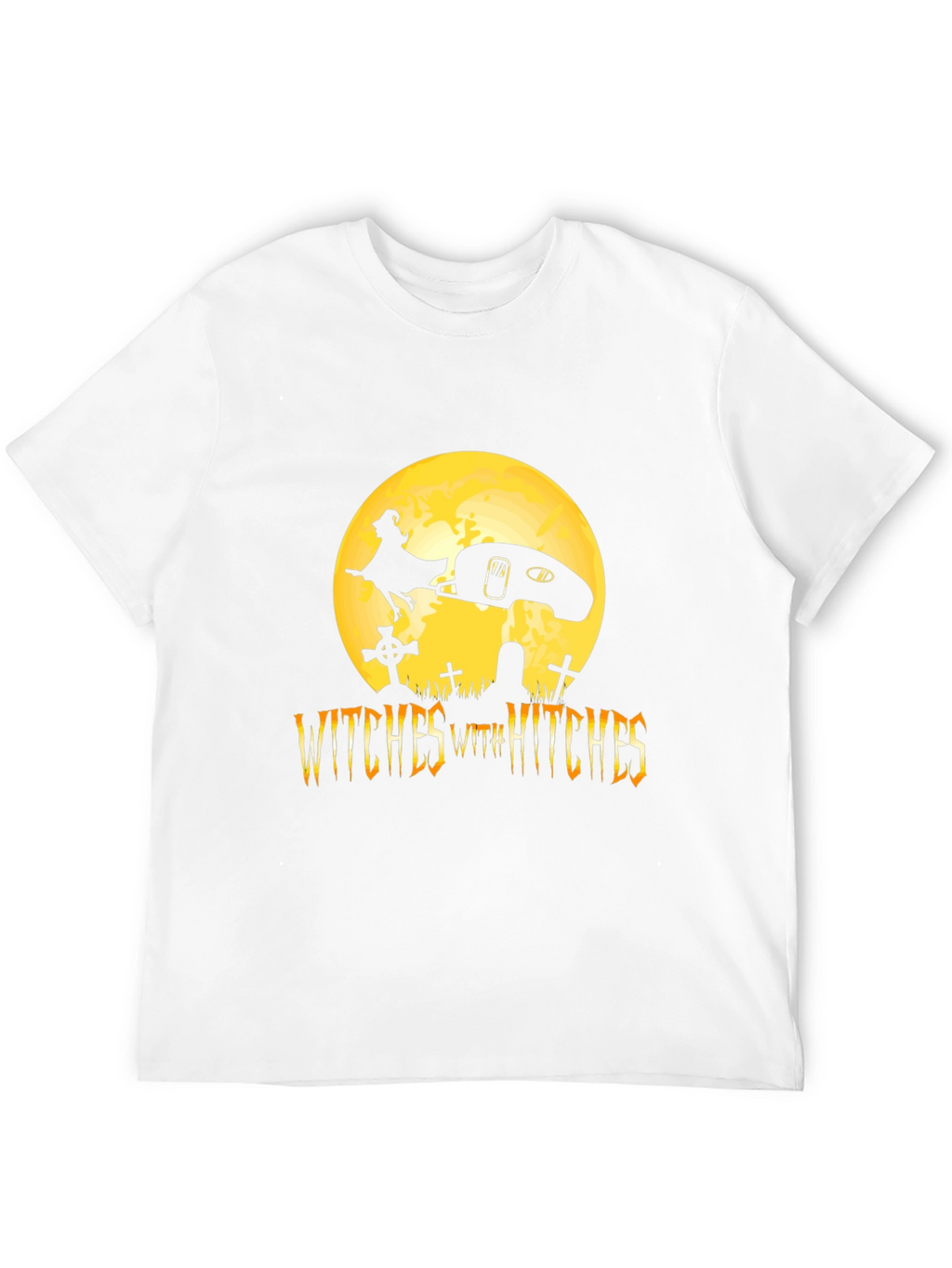 Witches With Hitches Black Halloween T-Shirt