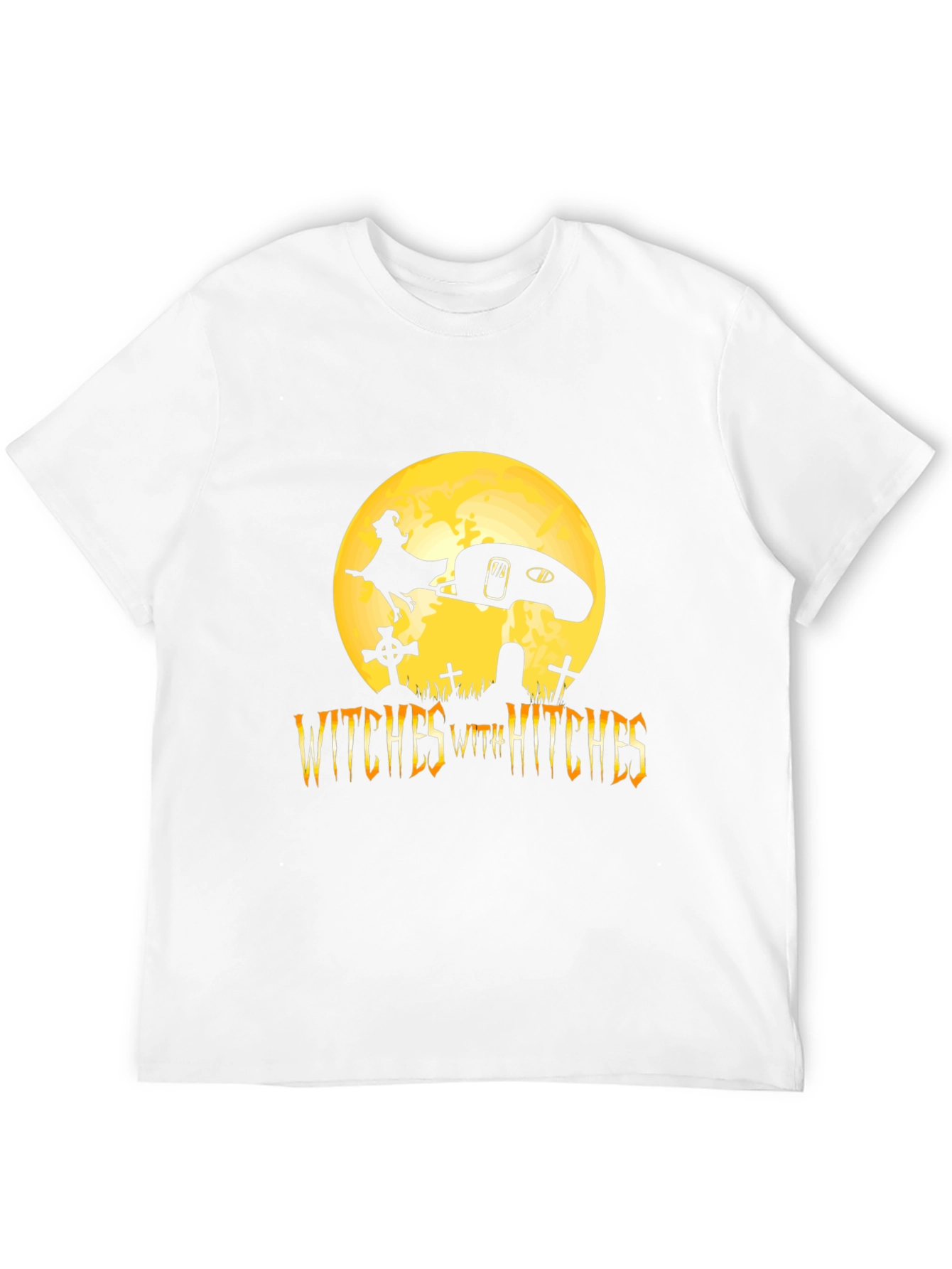 Witches With Hitches Black Halloween T-Shirt