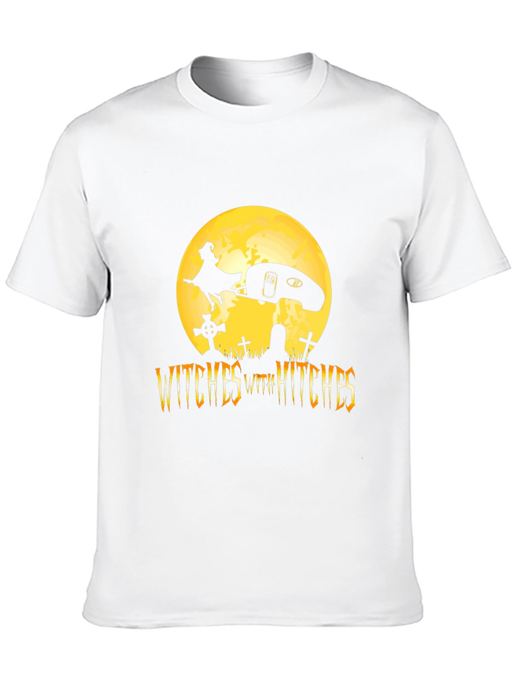 Witches With Hitches Black Halloween T-Shirt