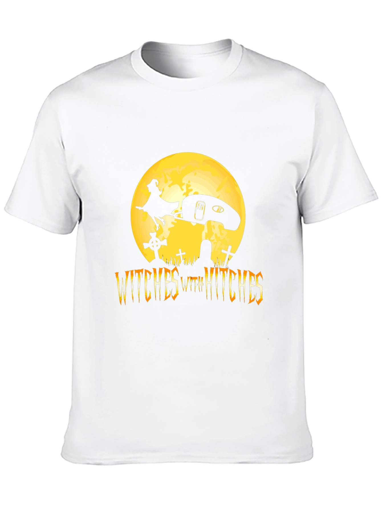 Witches With Hitches Black Halloween T-Shirt