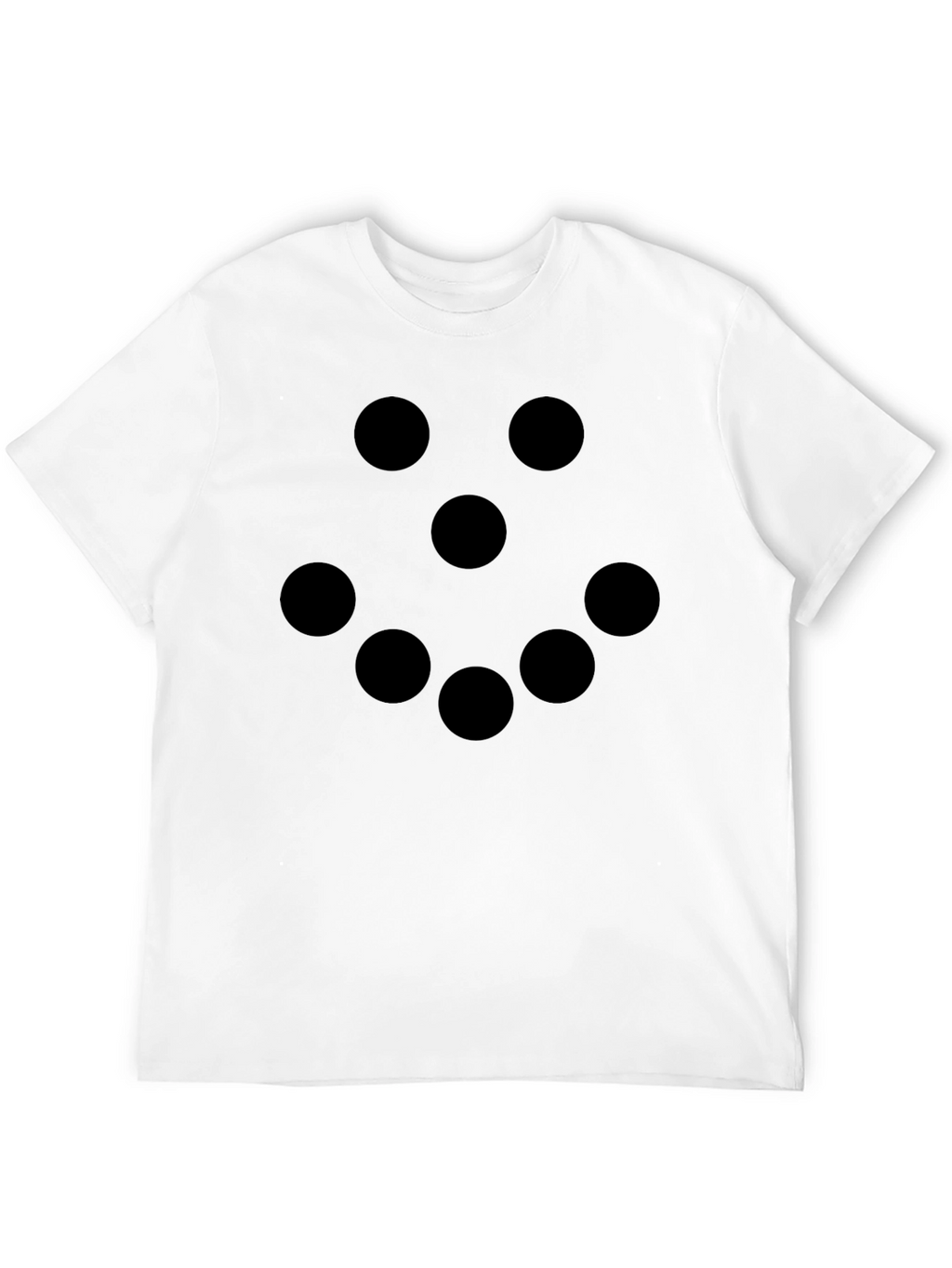 Minimalist Dot Design Black T-Shirt
