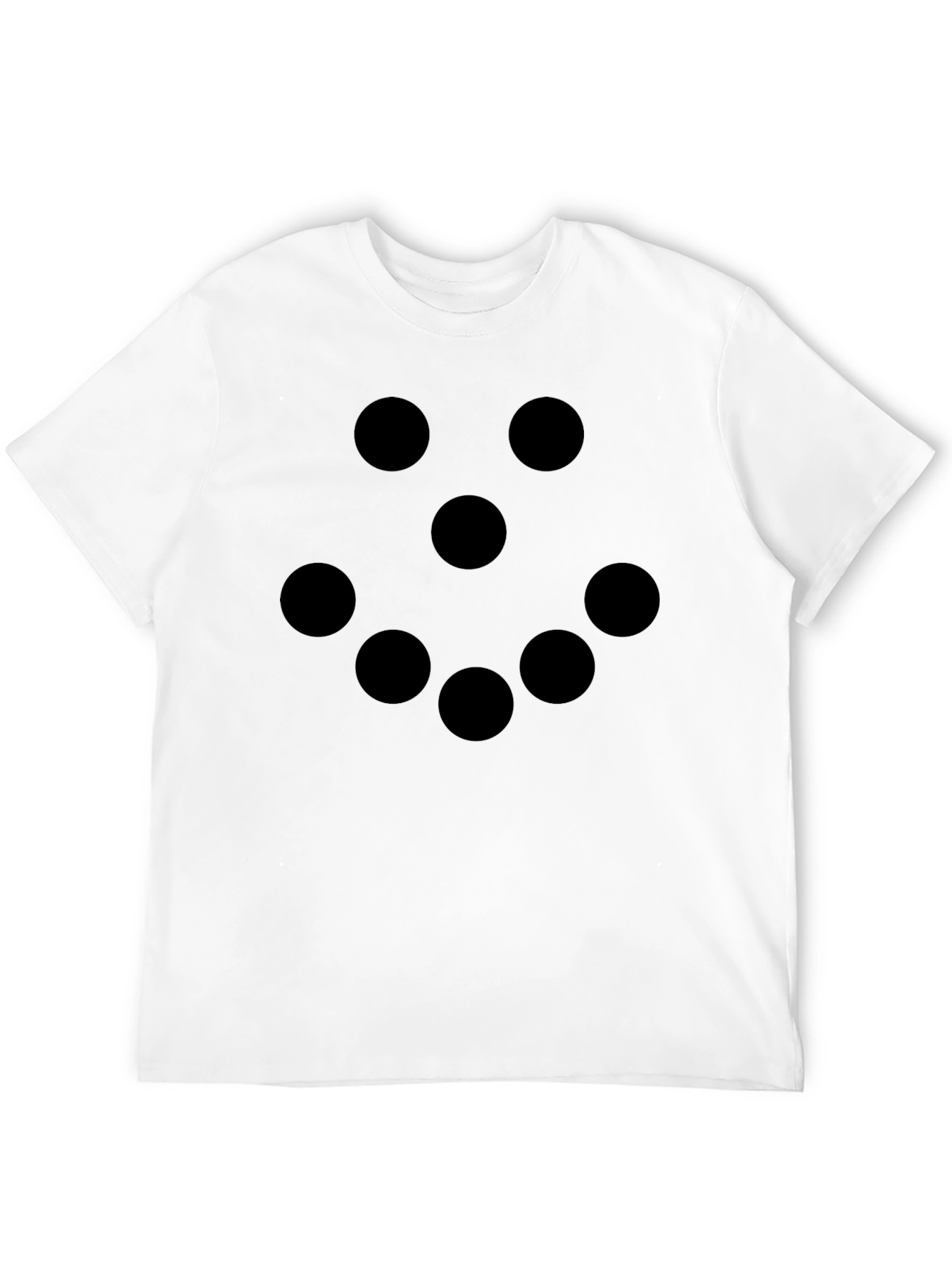 Minimalist Dot Design Black T-Shirt