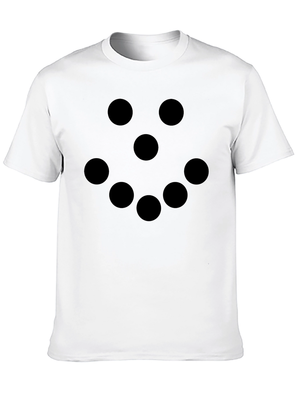 Minimalist Dot Design Black T-Shirt