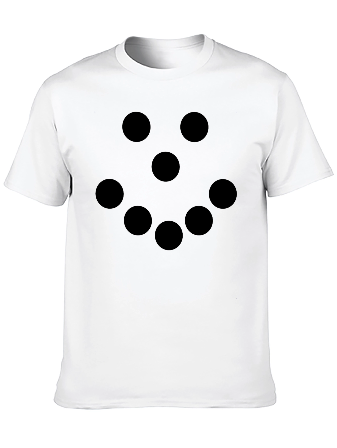 Minimalist Dot Design Black T-Shirt