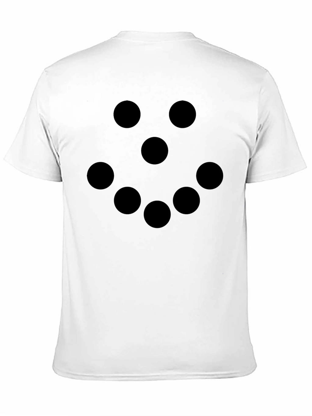 Minimalist Dot Design Black T-Shirt