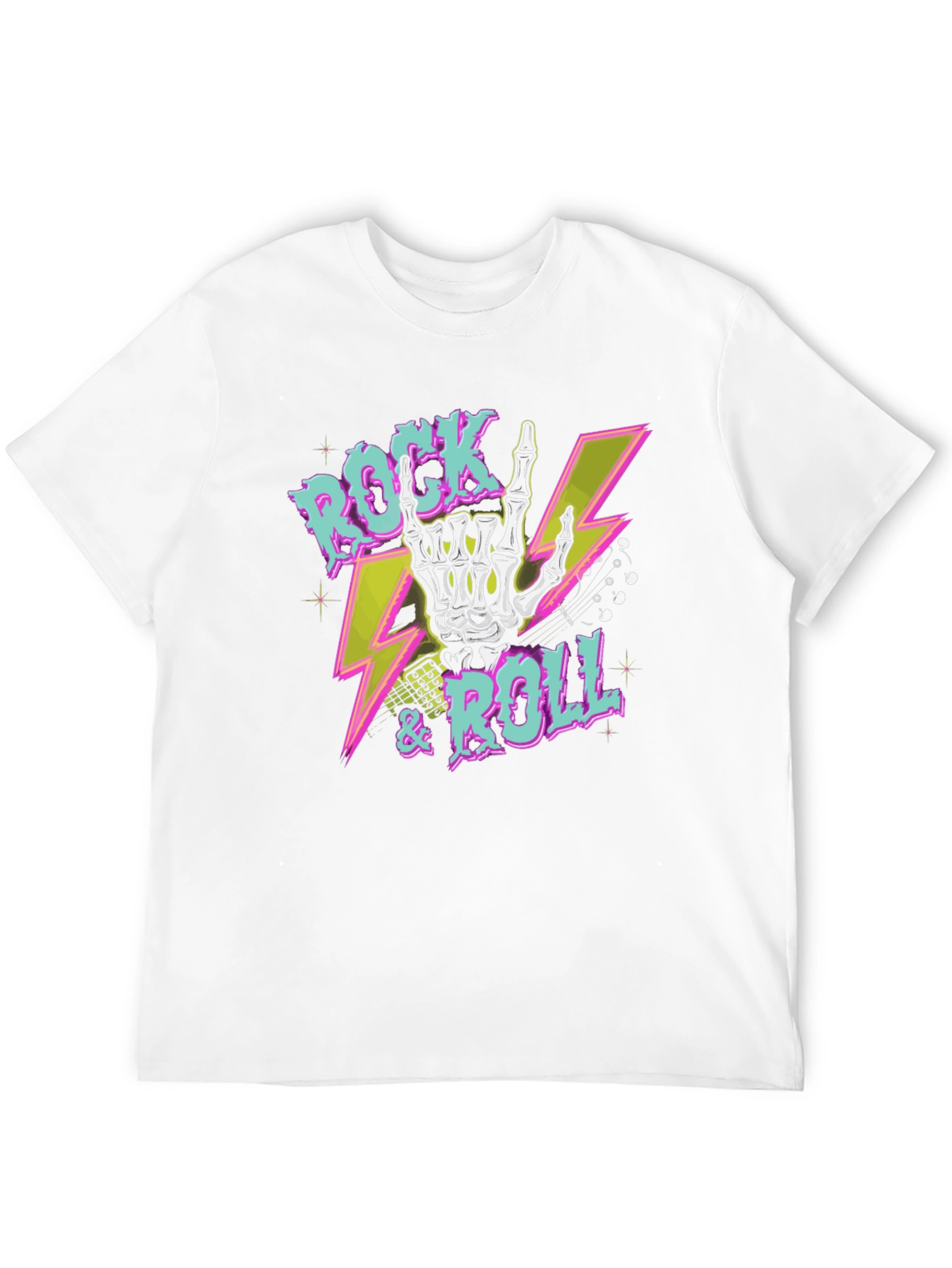Rock & Roll Skeleton Hand Graphic Tee