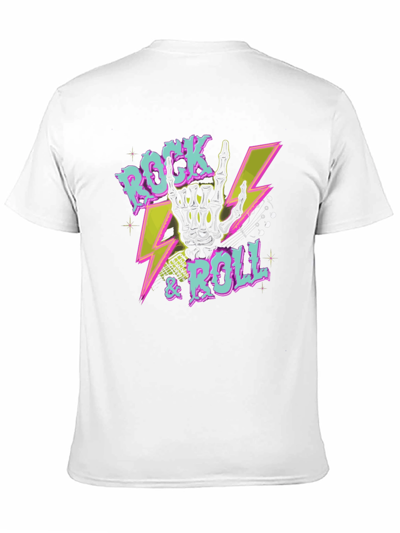 Rock & Roll Skeleton Hand Graphic Tee