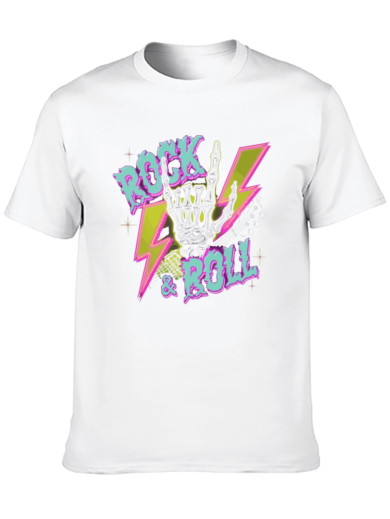 Rock & Roll Skeleton Hand Graphic Tee