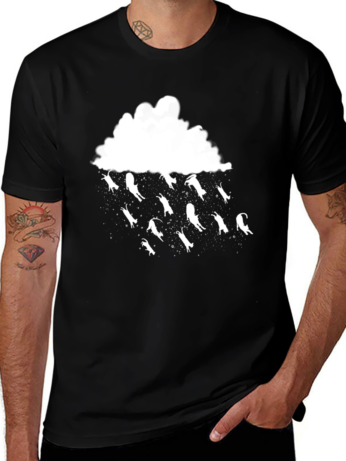 Funny Cats Rain T-Shirt