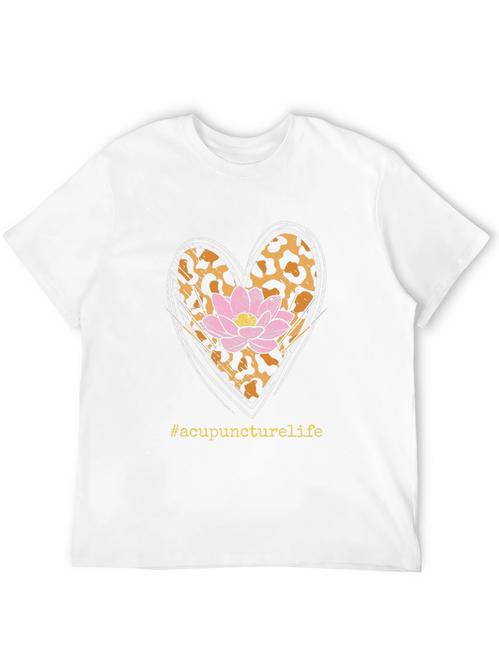 Acupuncture Life Tee - Leopard Heart & Lotus
