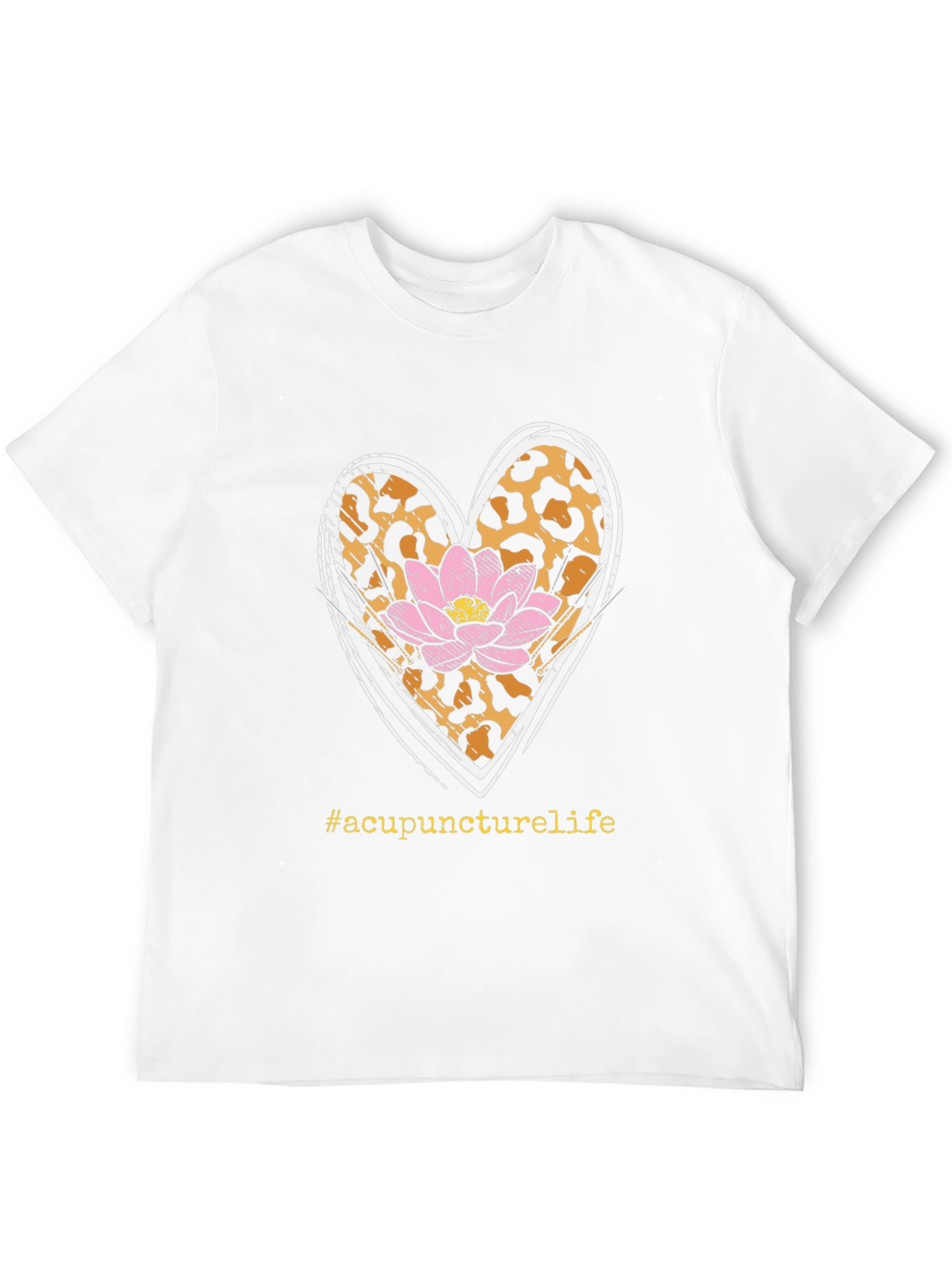 Acupuncture Life Tee - Leopard Heart & Lotus