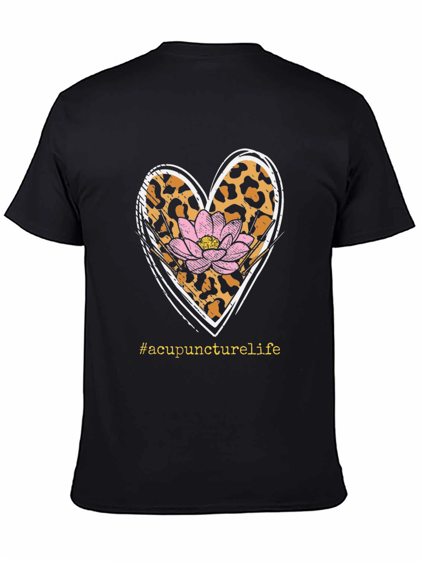 Acupuncture Life Tee - Leopard Heart & Lotus