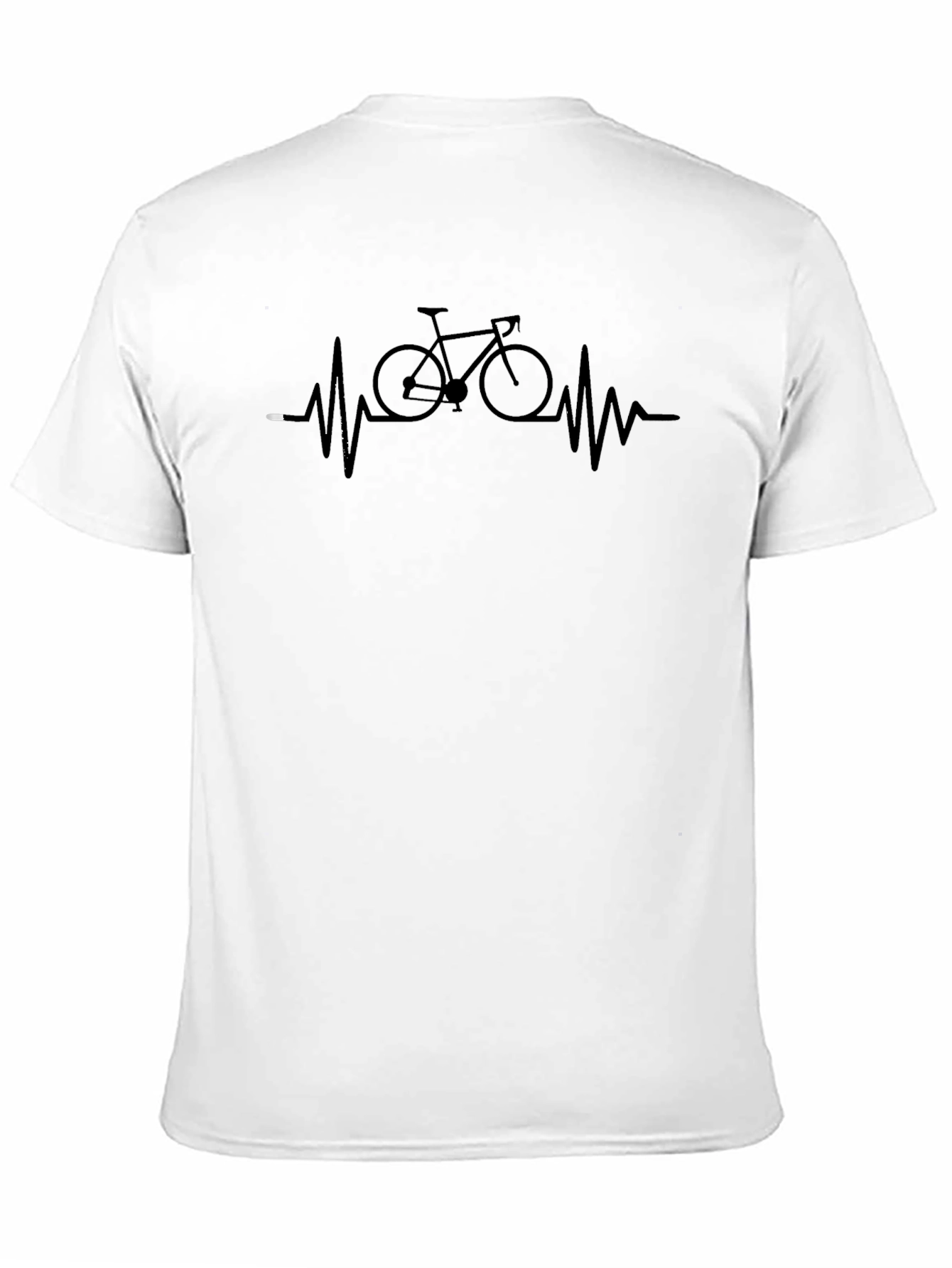 Bike Heartbeat Graphic Tee - Cyclist Passion T-Shirt
