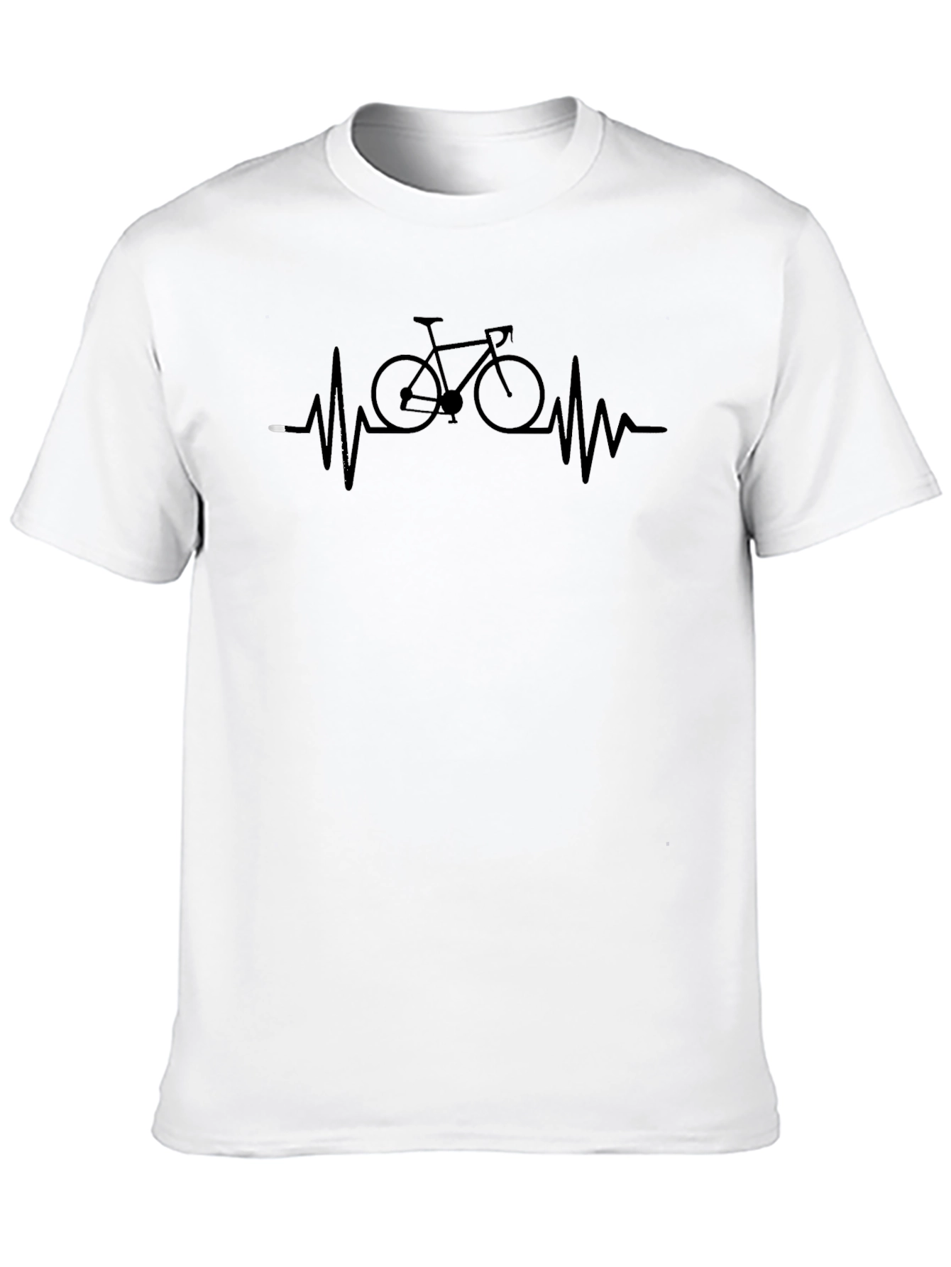 Bike Heartbeat Graphic Tee - Cyclist Passion T-Shirt