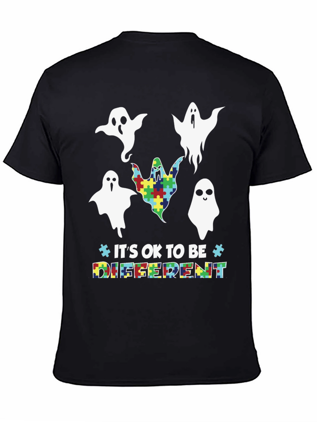 Autism Awareness Ghost Graphic Tee