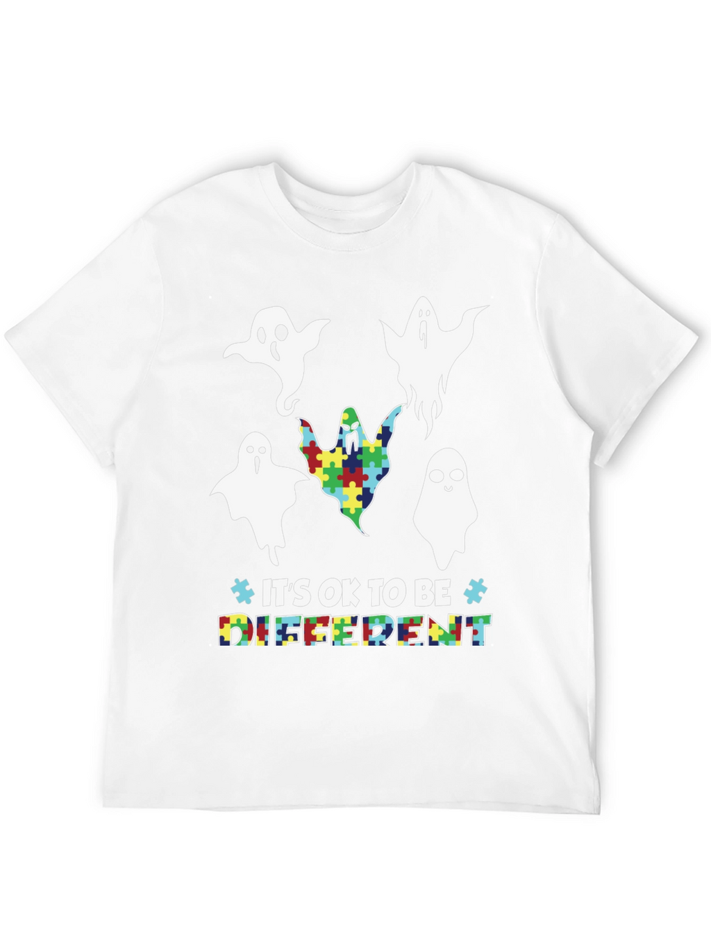 Autism Awareness Ghost Graphic Tee