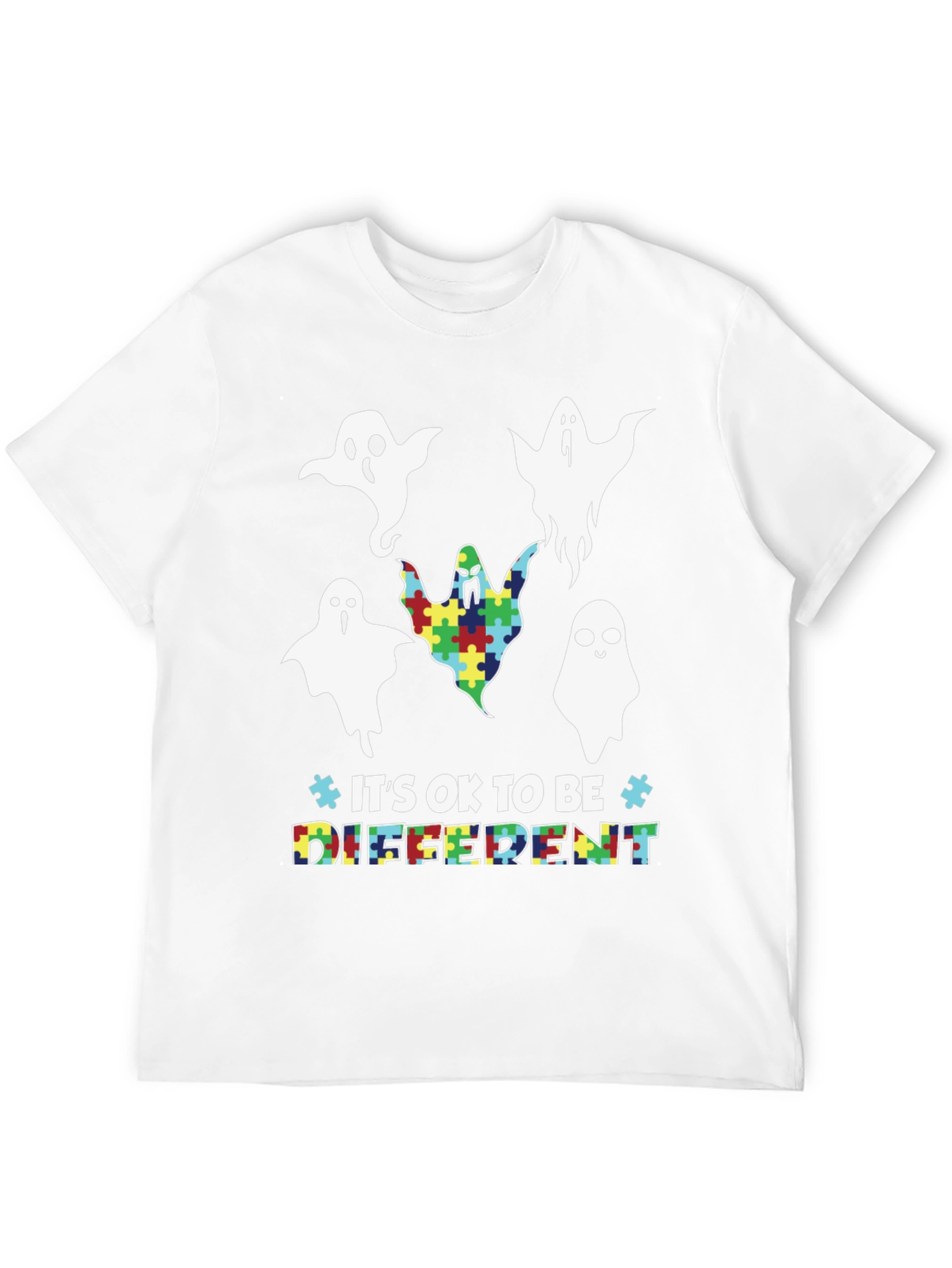 Autism Awareness Ghost Graphic Tee