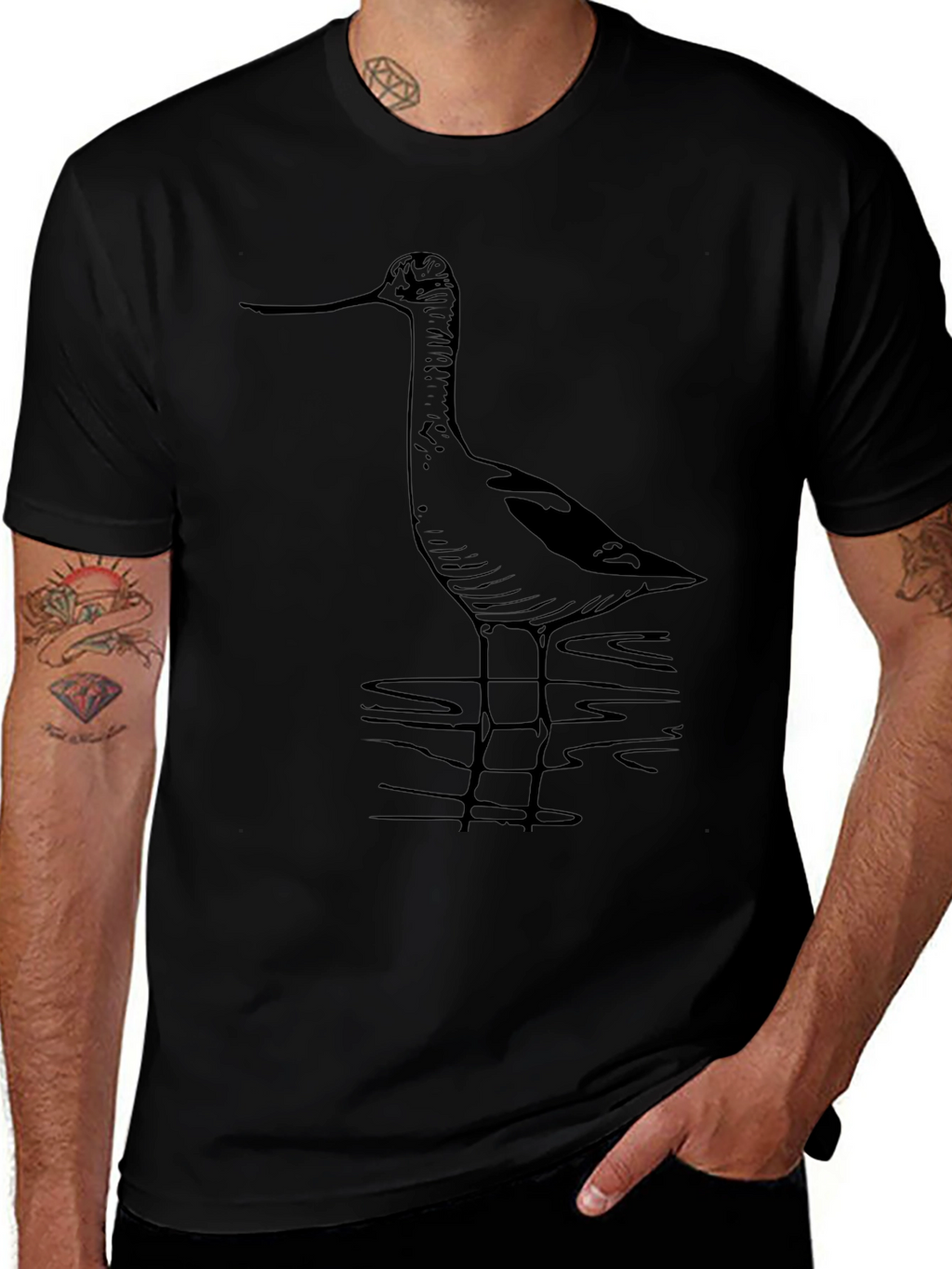 Black Bird T-Shirt - Stylish Graphic Tee