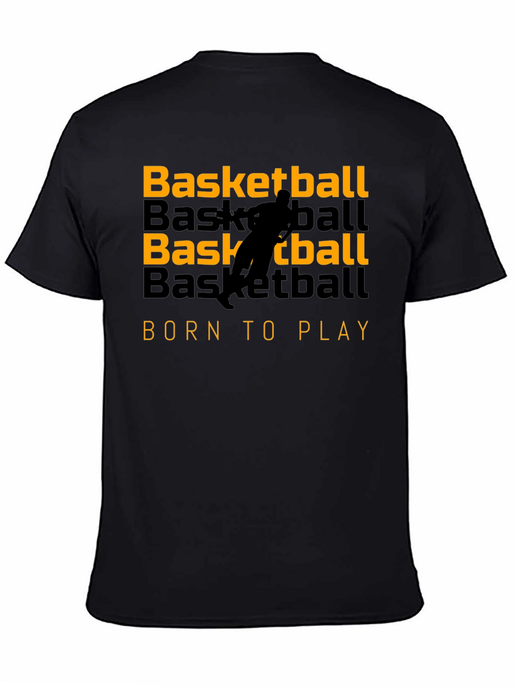 Basketball Born to Play Graphic Tee - Black