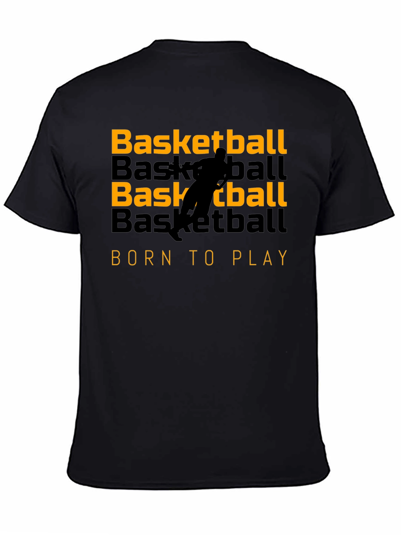 Basketball Born to Play Graphic Tee - Black