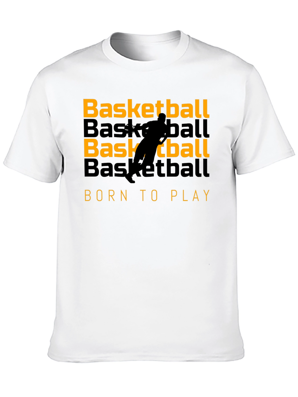 Basketball Born to Play Graphic Tee - Black