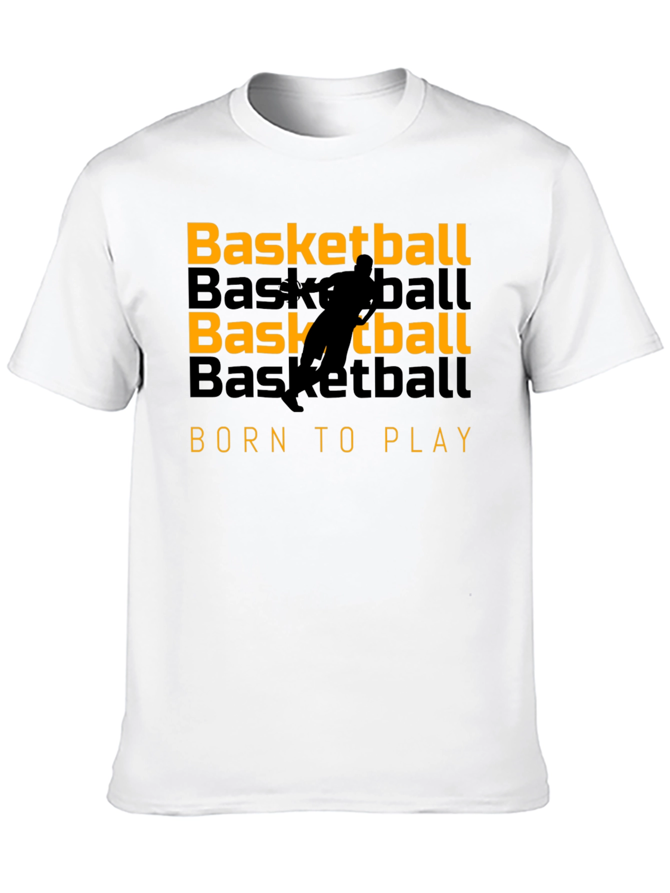 Basketball Born to Play Graphic Tee - Black