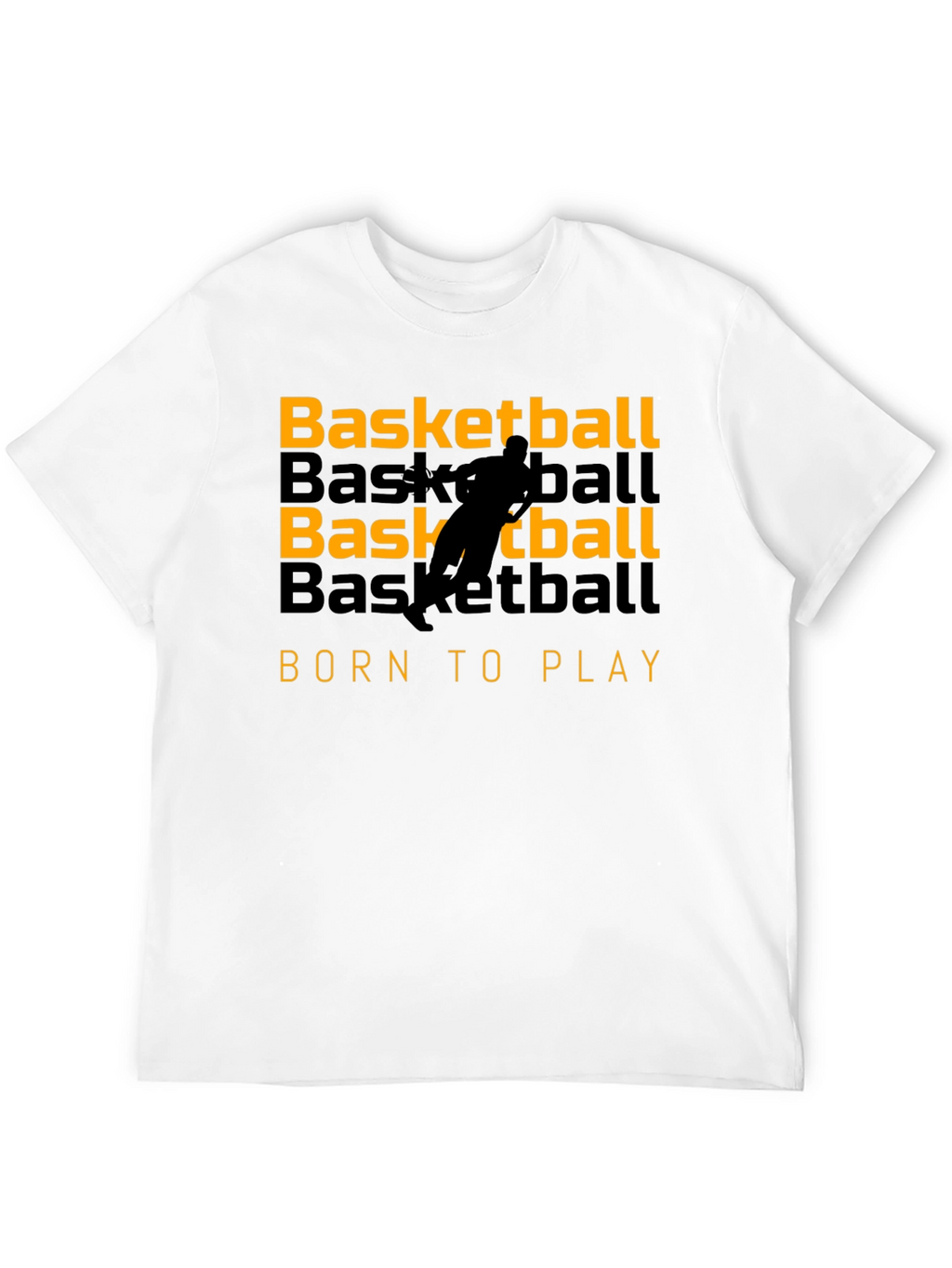 Basketball Born to Play Graphic Tee - Black