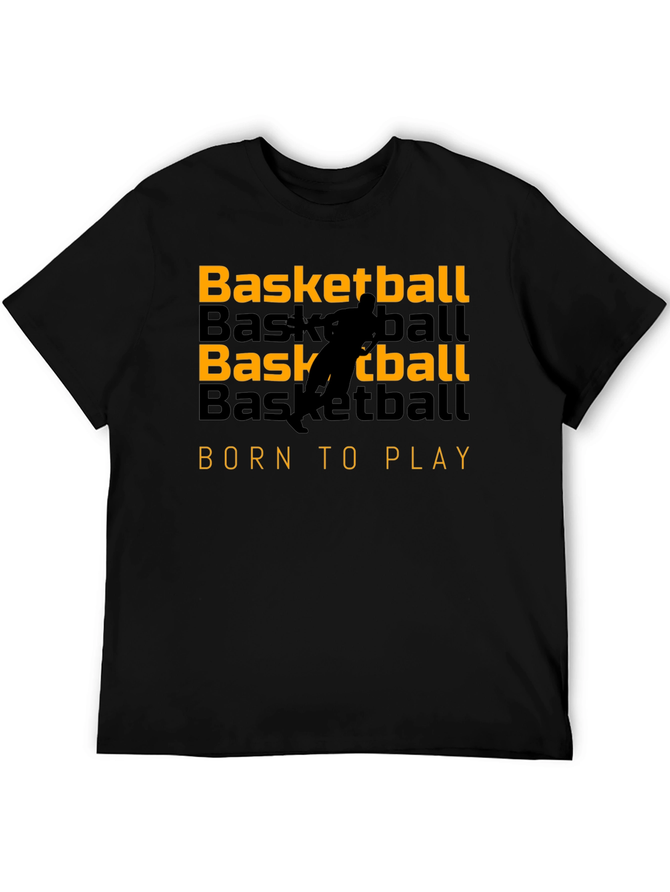 Basketball Born to Play Graphic Tee - Black