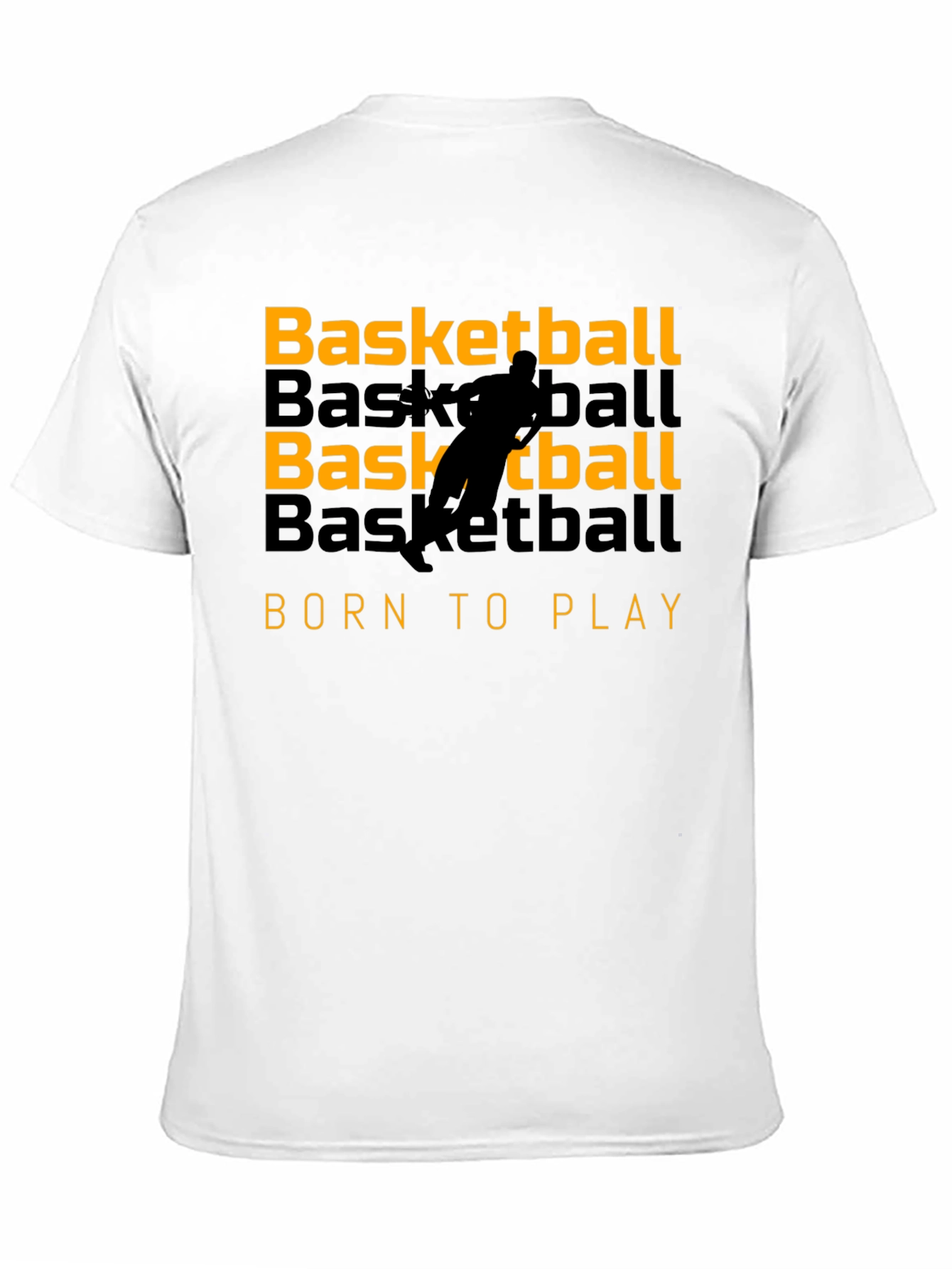 Basketball Born to Play Graphic Tee - Black