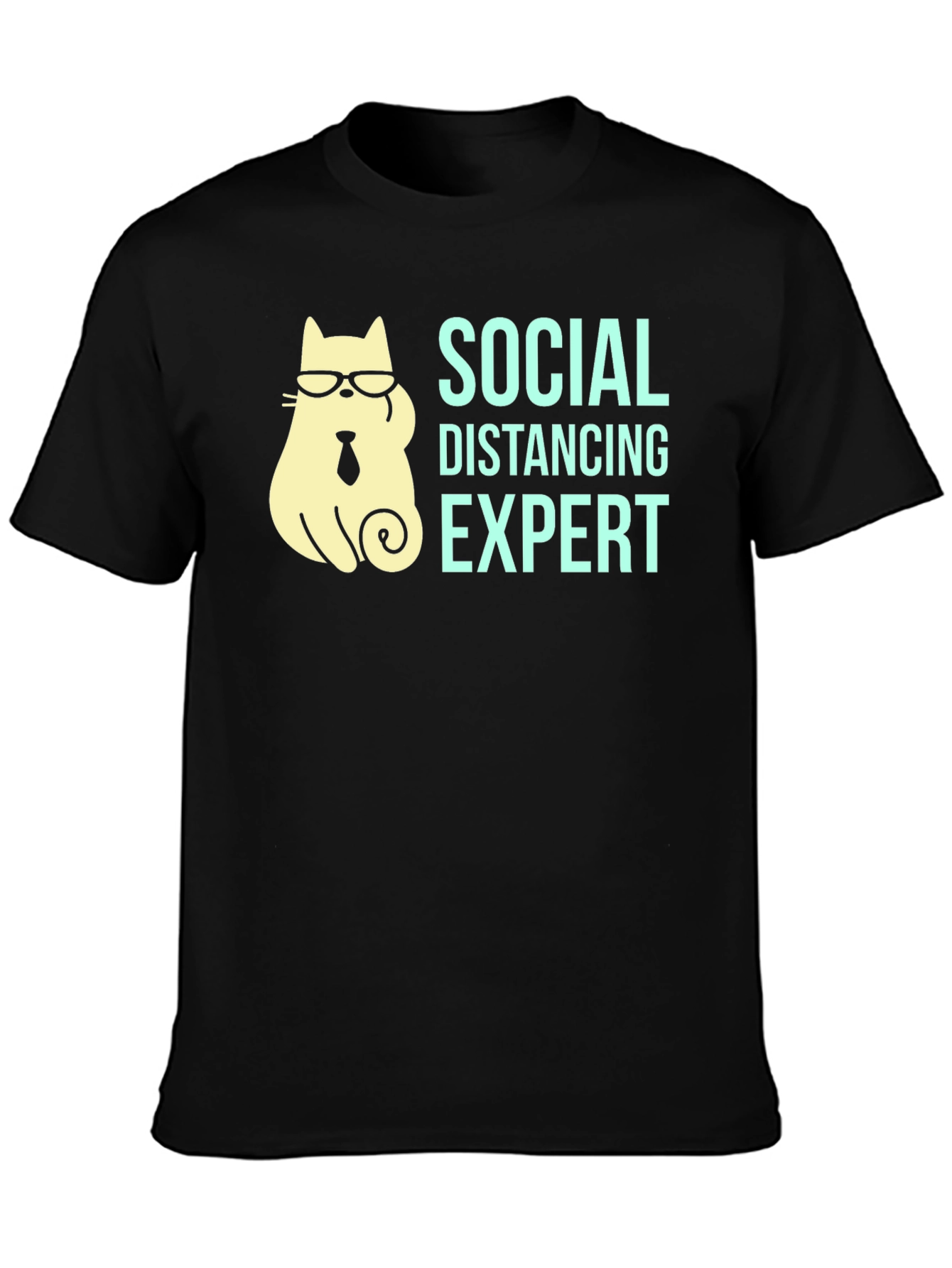 Social Distancing Expert Cat T-Shirt - Stay Safe in Style