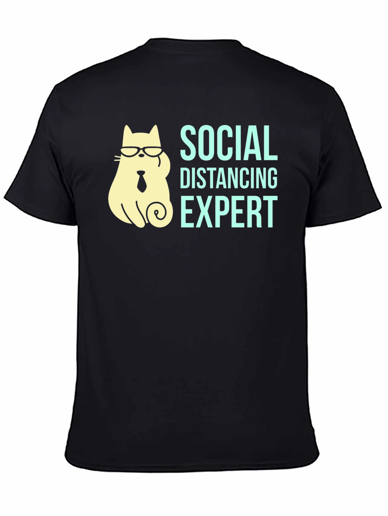 Social Distancing Expert Cat T-Shirt - Stay Safe in Style