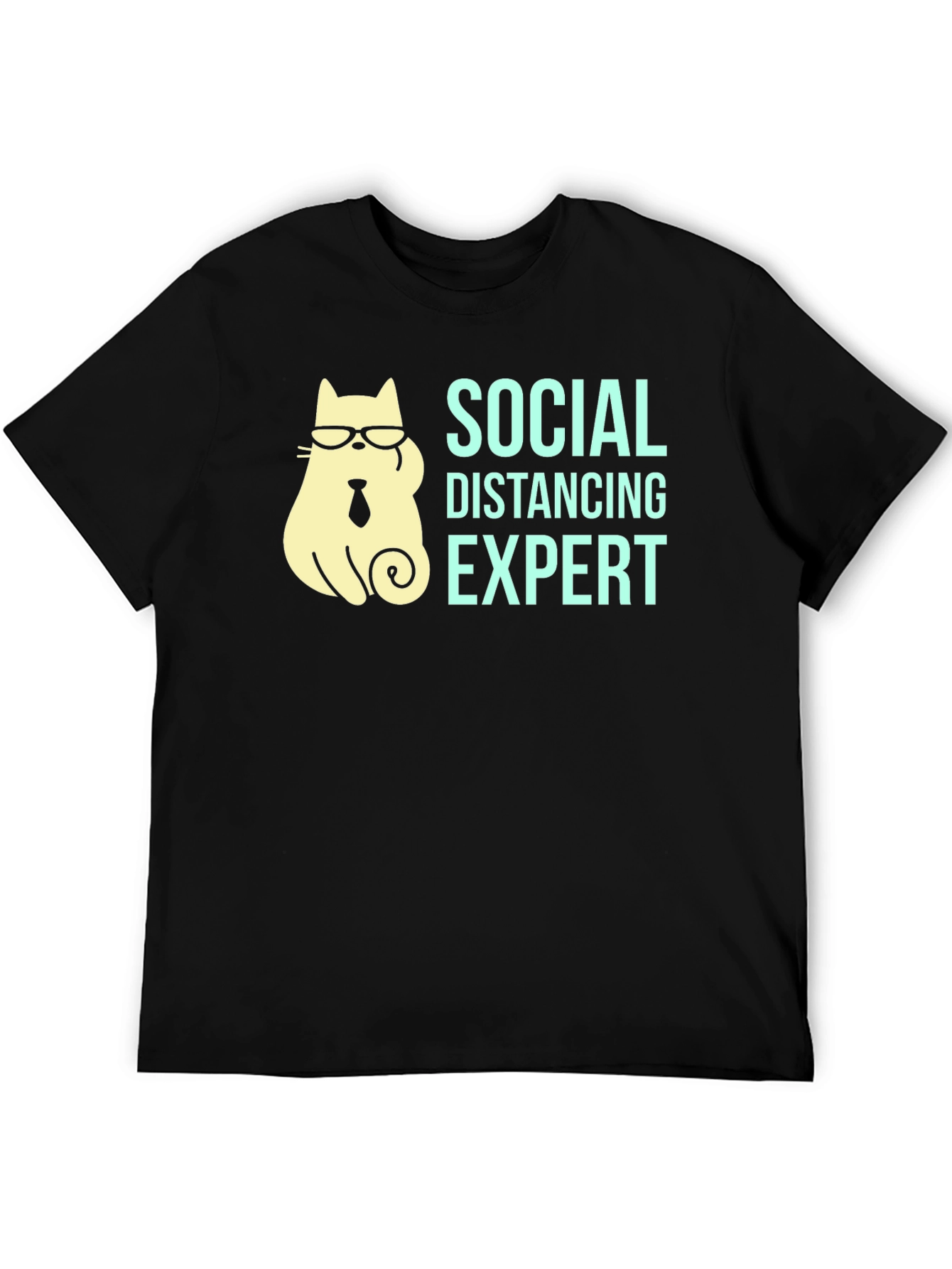 Social Distancing Expert Cat T-Shirt - Stay Safe in Style