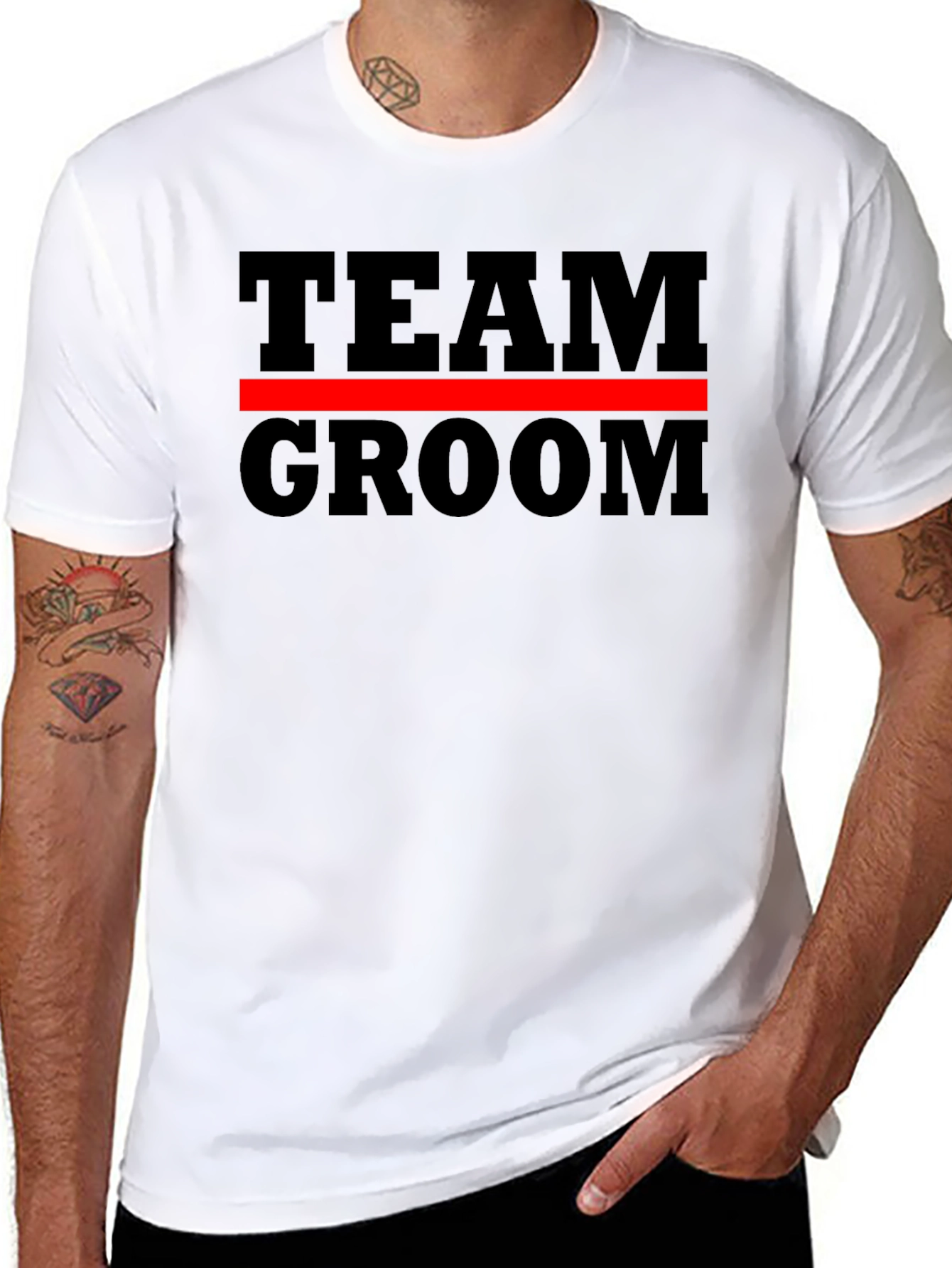 Team Groom Graphic T-Shirt - Black