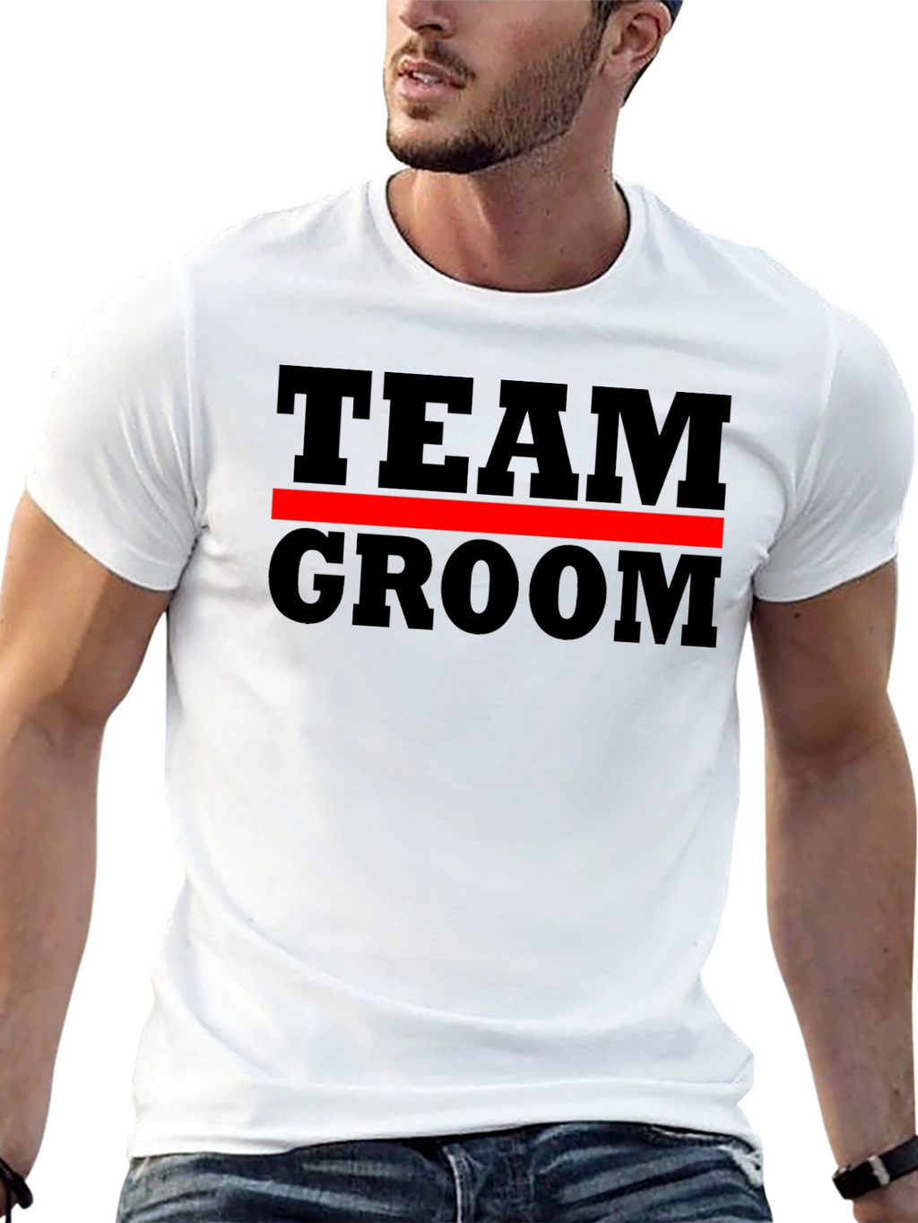Team Groom Graphic T-Shirt - Black