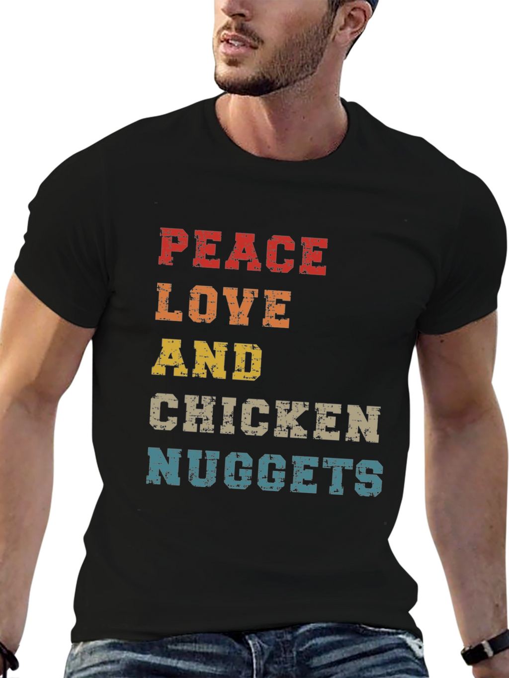 Peace Love & Chicken Nuggets Graphic Tee