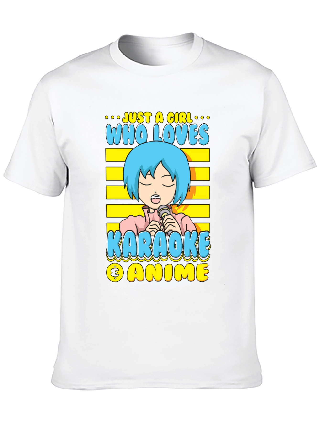Karaoke Anime Girl T-Shirt