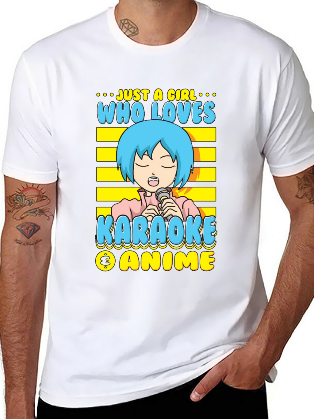 Karaoke Anime Girl T-Shirt