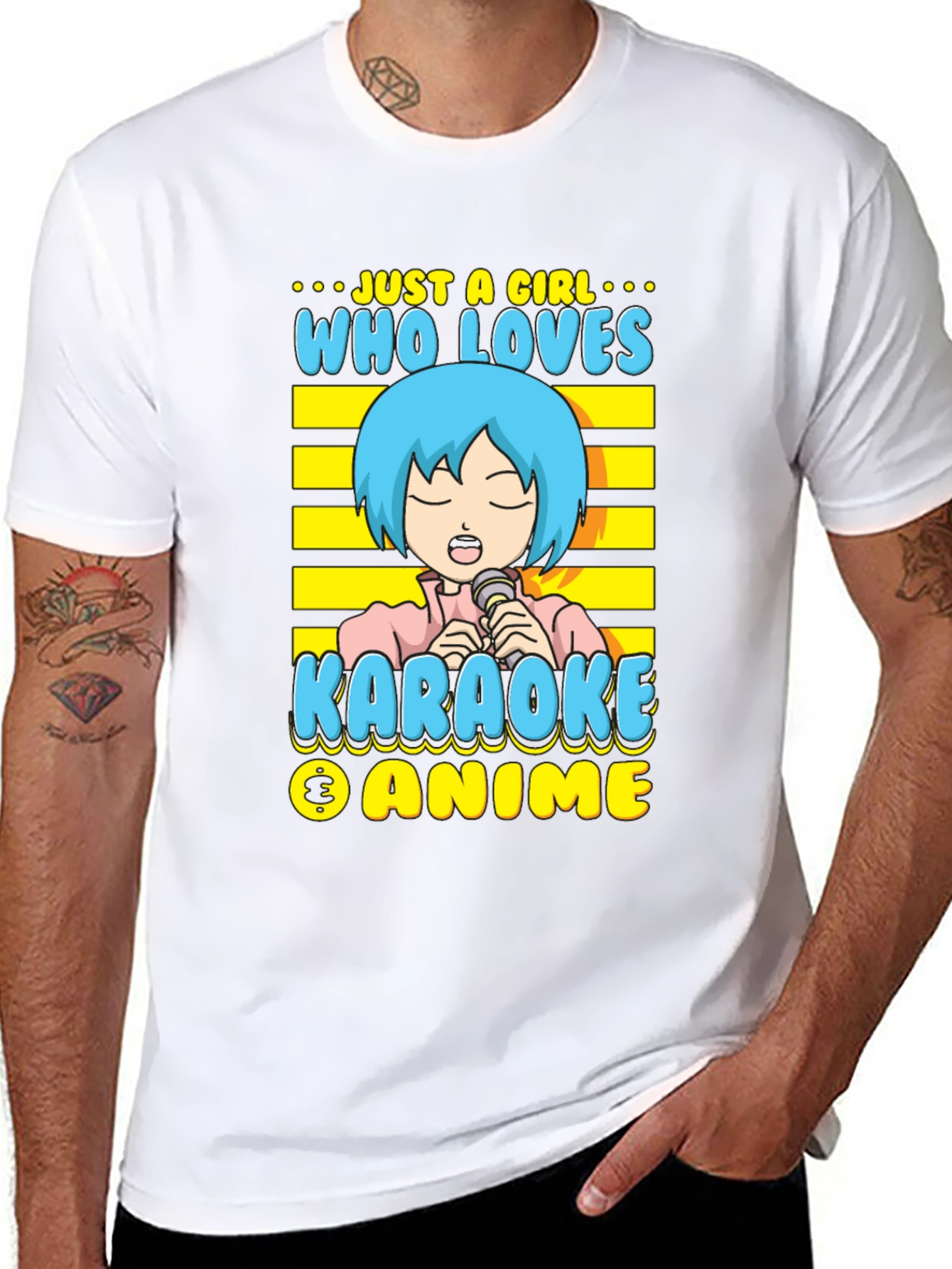 Karaoke Anime Girl T-Shirt