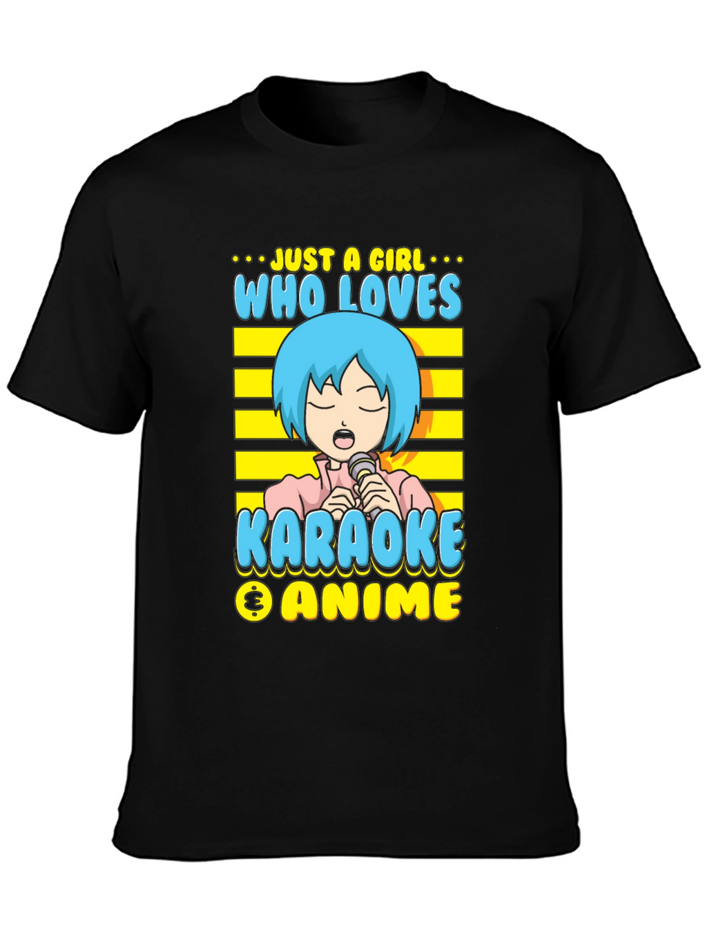 Karaoke Anime Girl T-Shirt