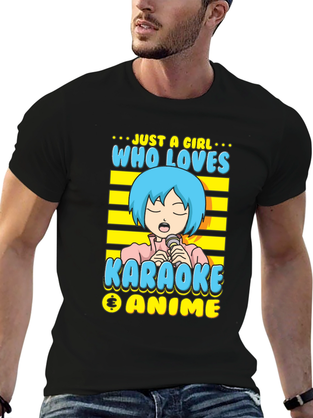 Karaoke Anime Girl T-Shirt