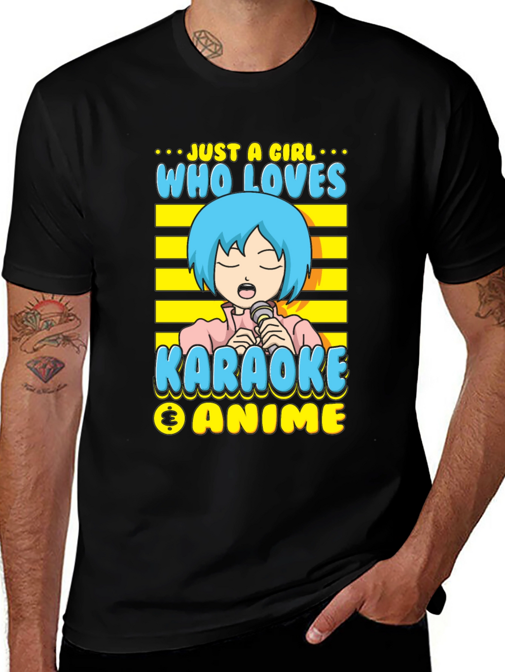 Karaoke Anime Girl T-Shirt