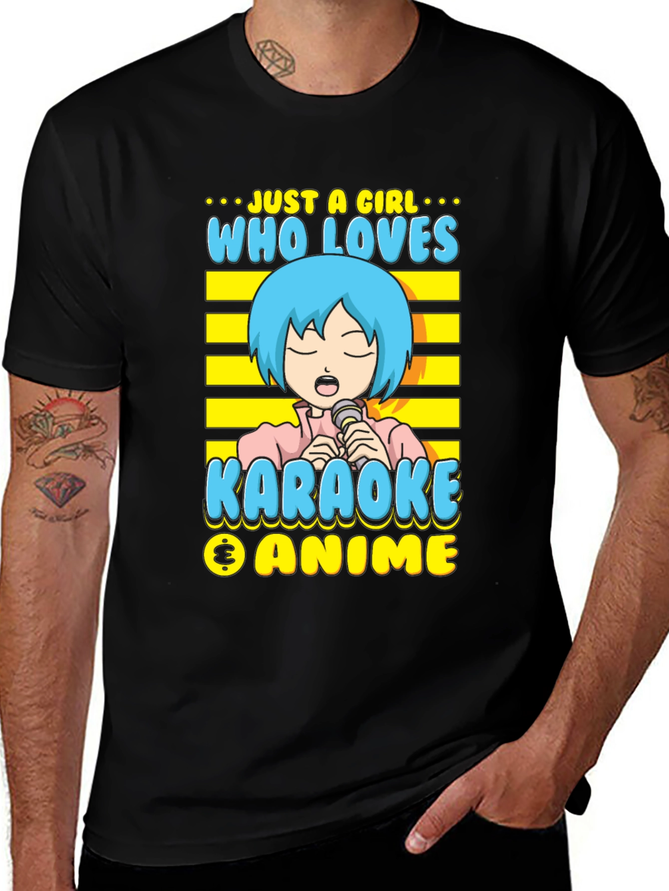 Karaoke Anime Girl T-Shirt