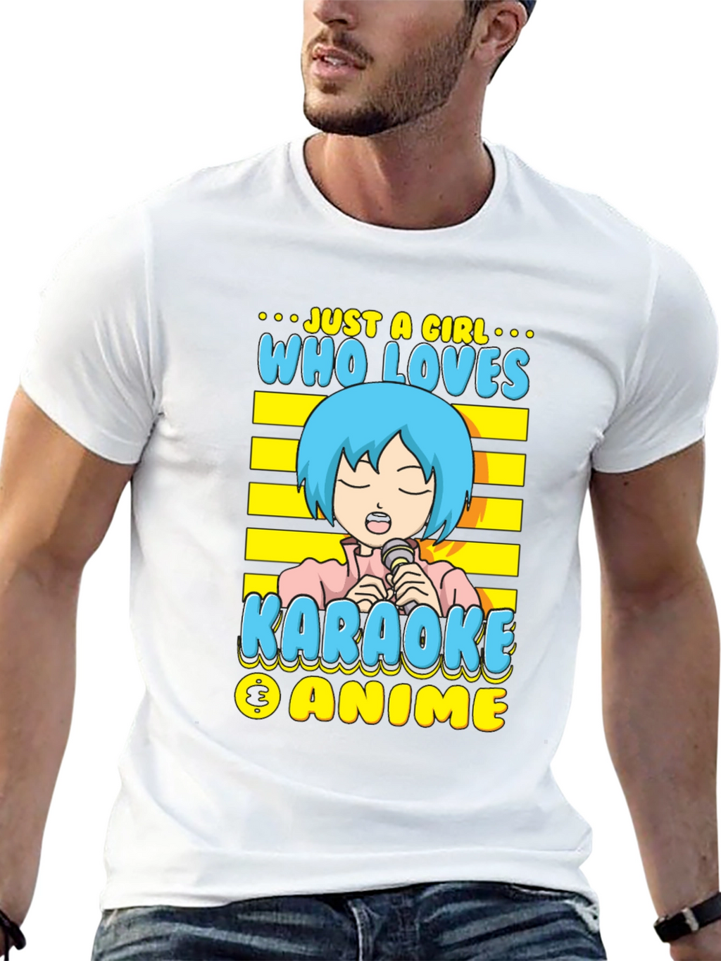 Karaoke Anime Girl T-Shirt