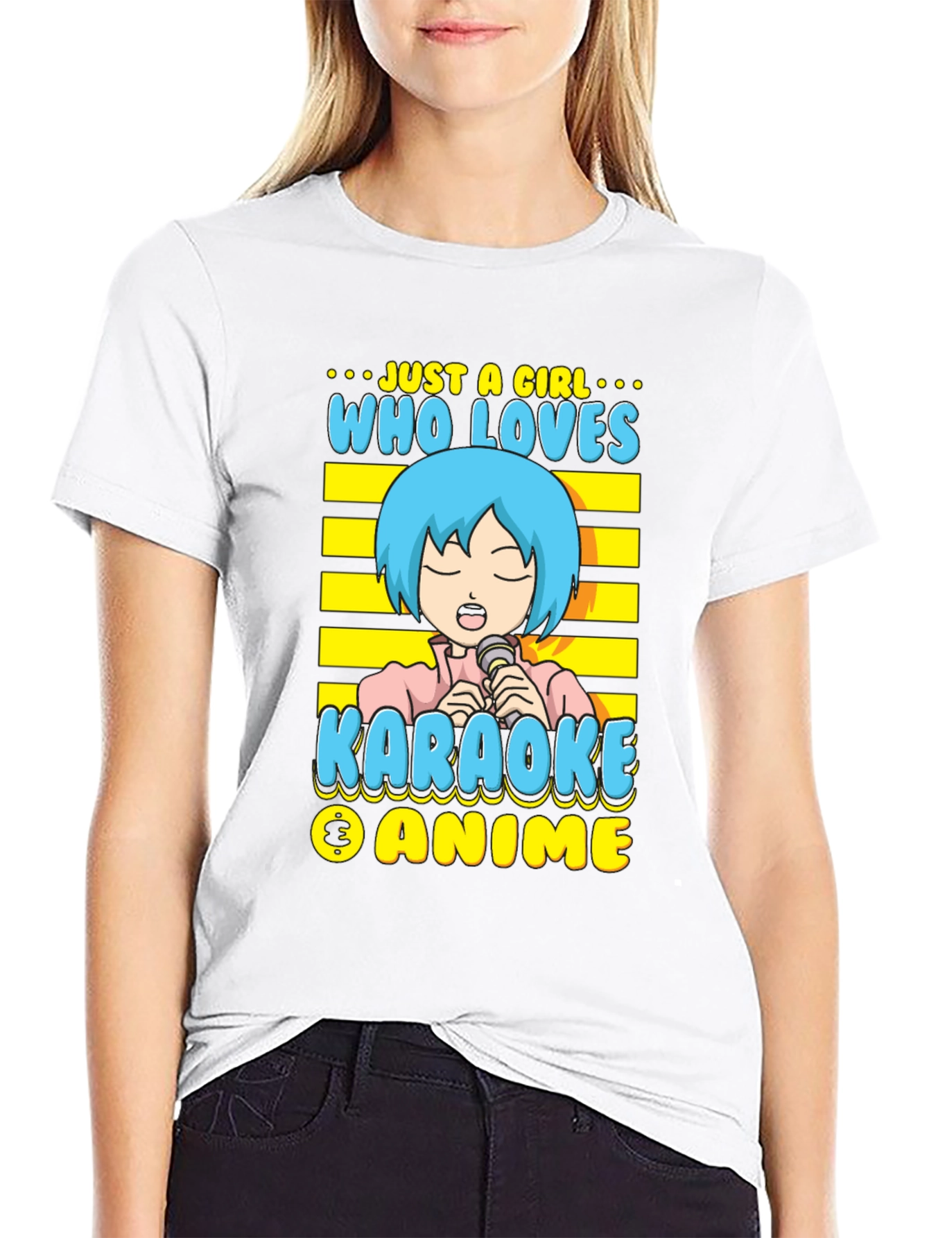 Karaoke Anime Girl T-Shirt