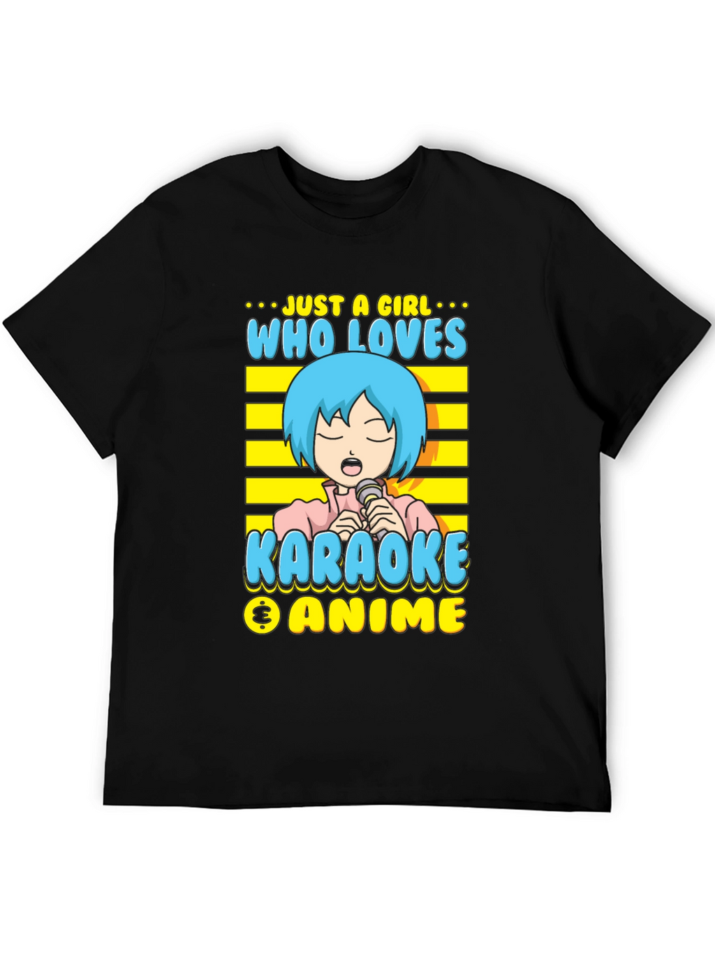 Karaoke Anime Girl T-Shirt