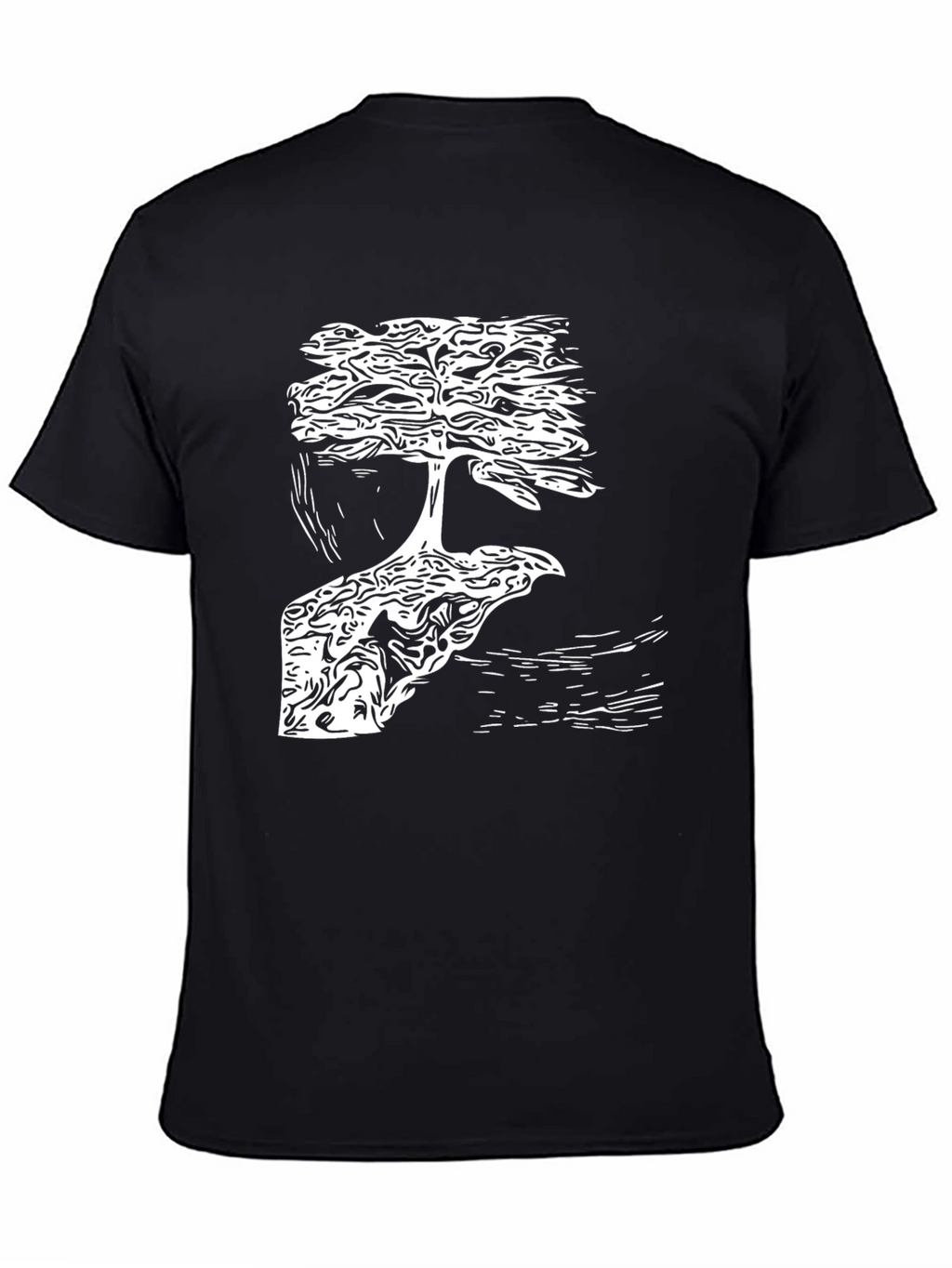 Bonsai Tree Graphic Tee - Stylish Black T-Shirt