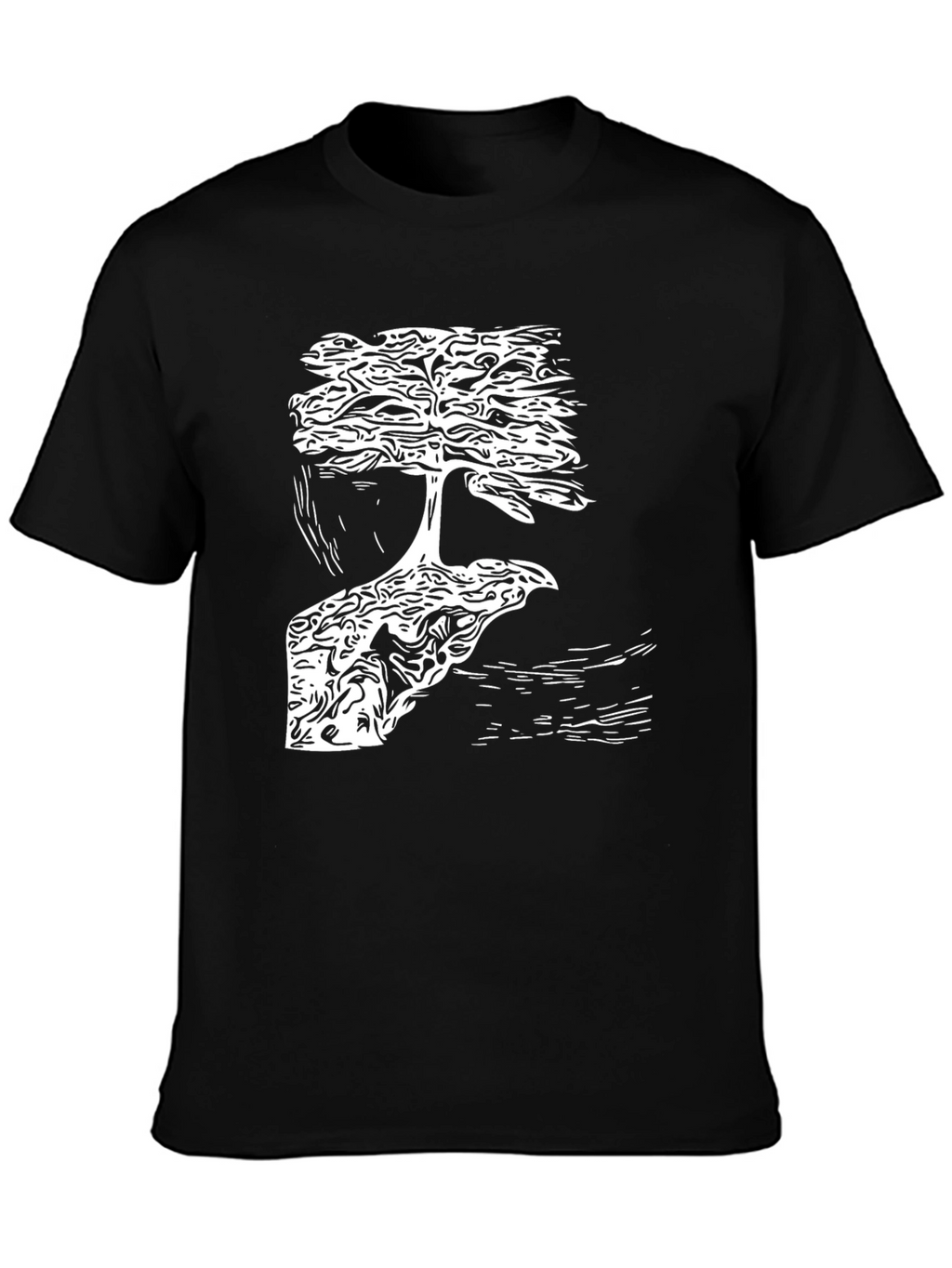 Bonsai Tree Graphic Tee - Stylish Black T-Shirt